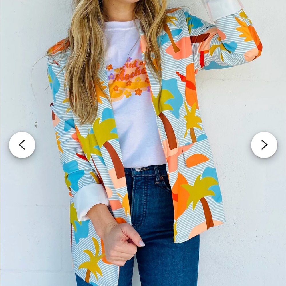 Colorful Palm Tree Blazer
